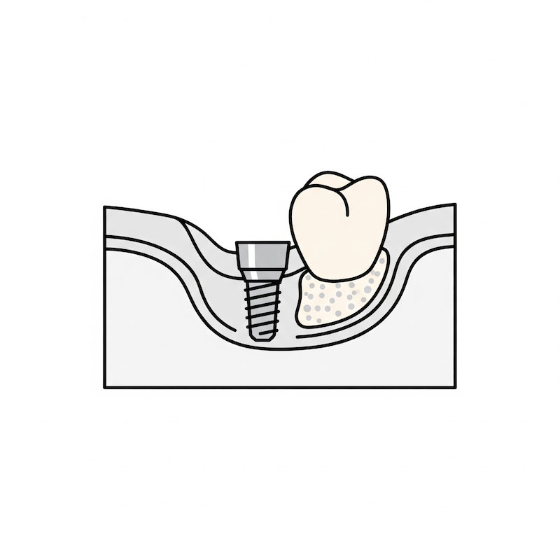 Icono regeneración ósea